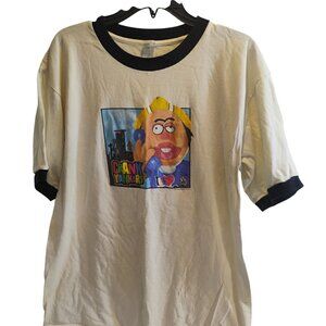 Vintage 2002 Crank Yankers Comedy Central Promo T Shirt TV Show Y2K USA Made
